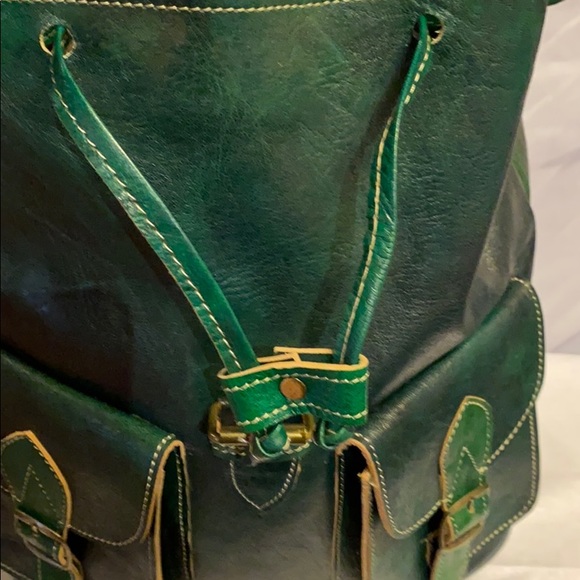 Moroccan Leather Journey Backpack - Picture 8 of 14